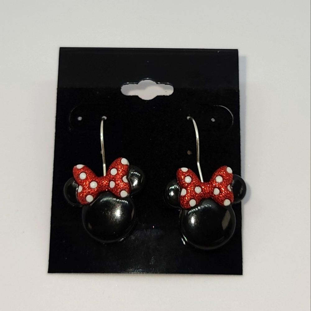 Minnie Hook Dangle Glitter Fashion Earrings